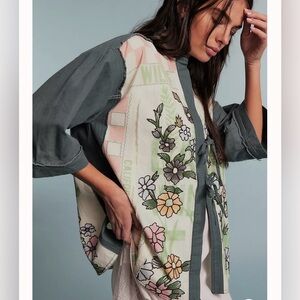 We The Free Pressed In Flowers Kimono